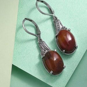 Aqua Nueva Moss Earrings in Stainless Steel 12.65 ctw